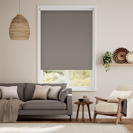 Electric Toulouse Blackout Clay Grey Roller Blind