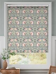 Electric William Morris Pimpernel Blush Roller Blind thumbnail image