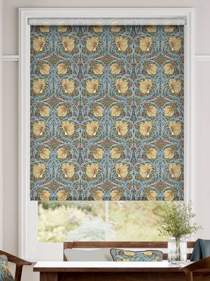 Electric William Morris Pimpernel Sage Roller Blind thumbnail image