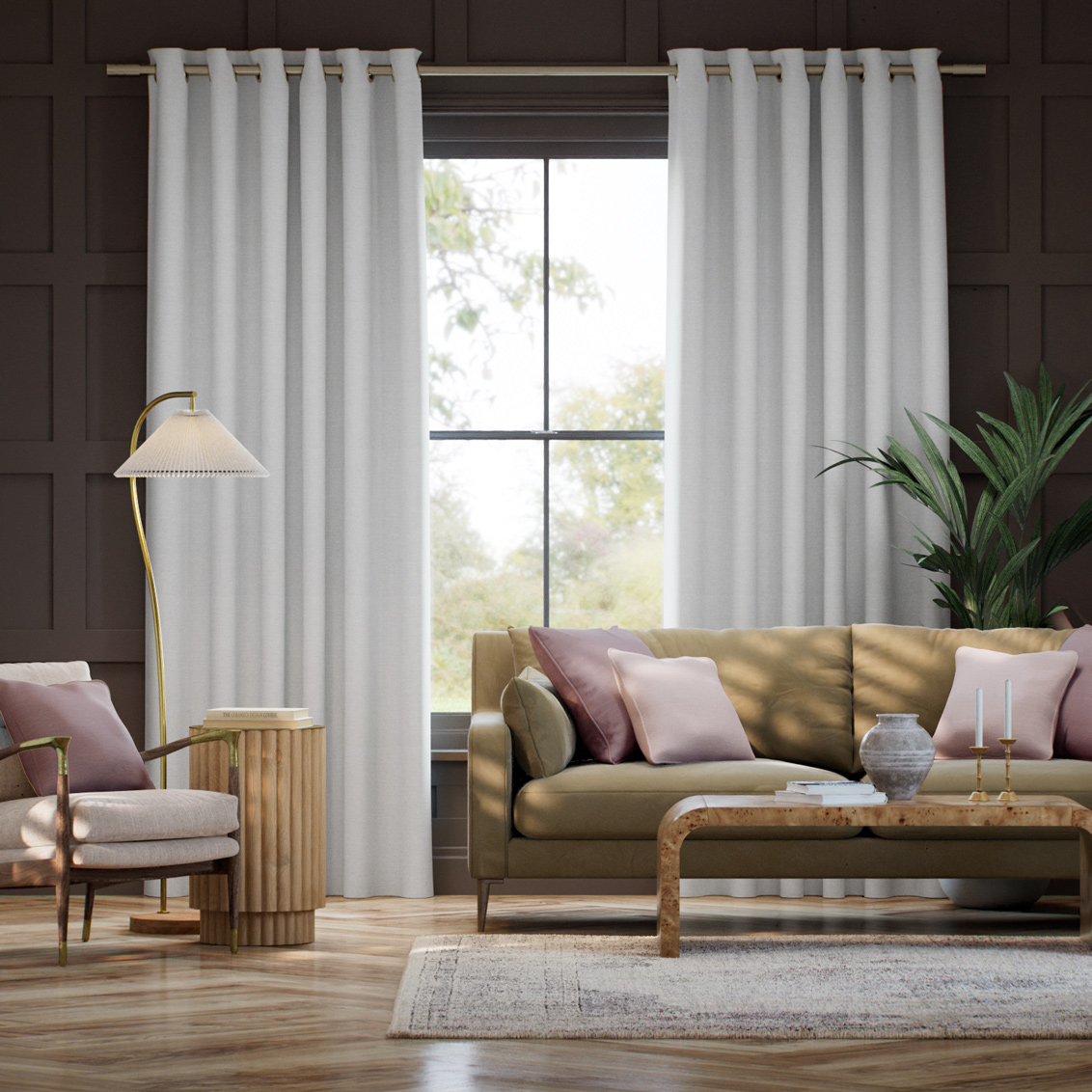 Elena Grey Mist Curtains