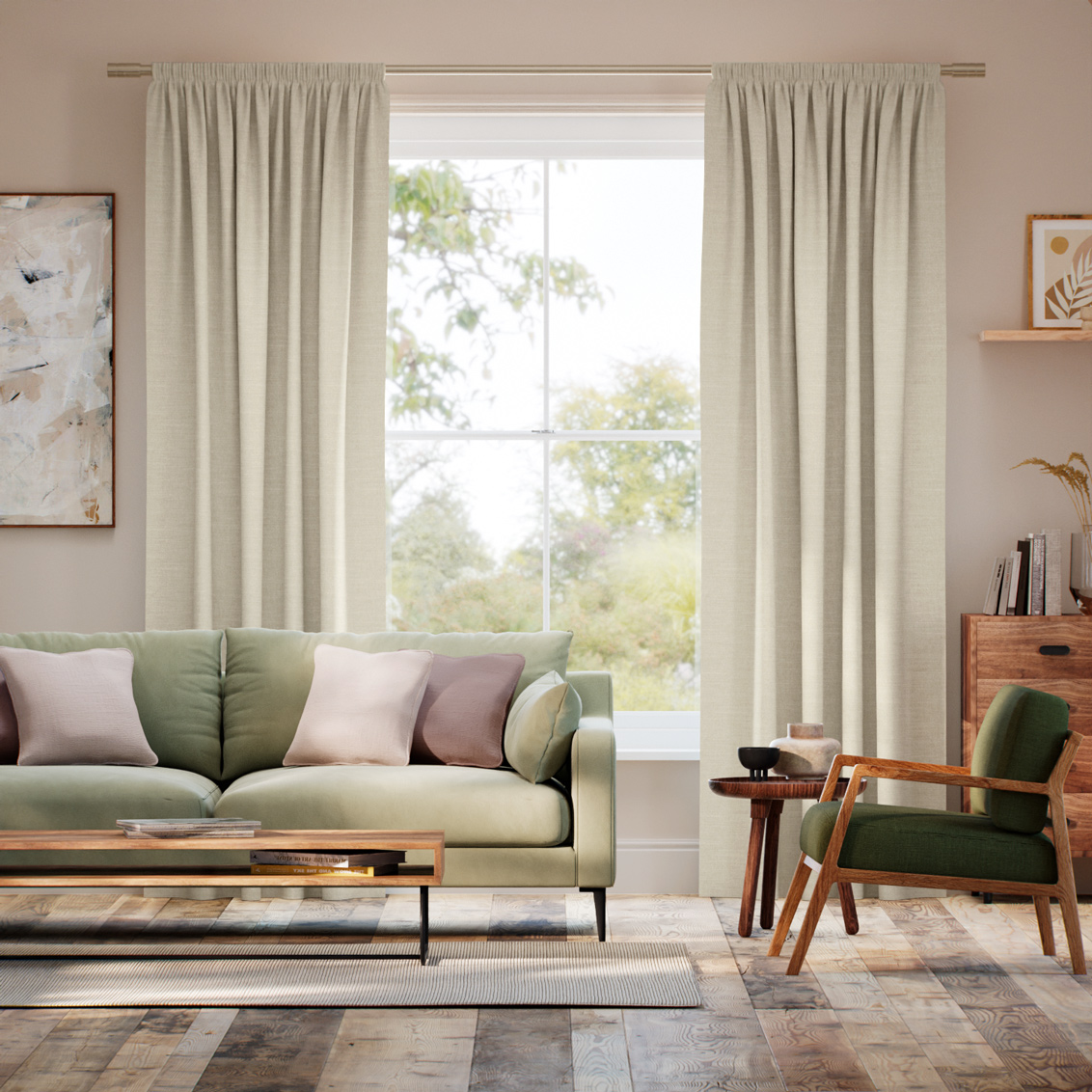 Eloise Latte Curtains