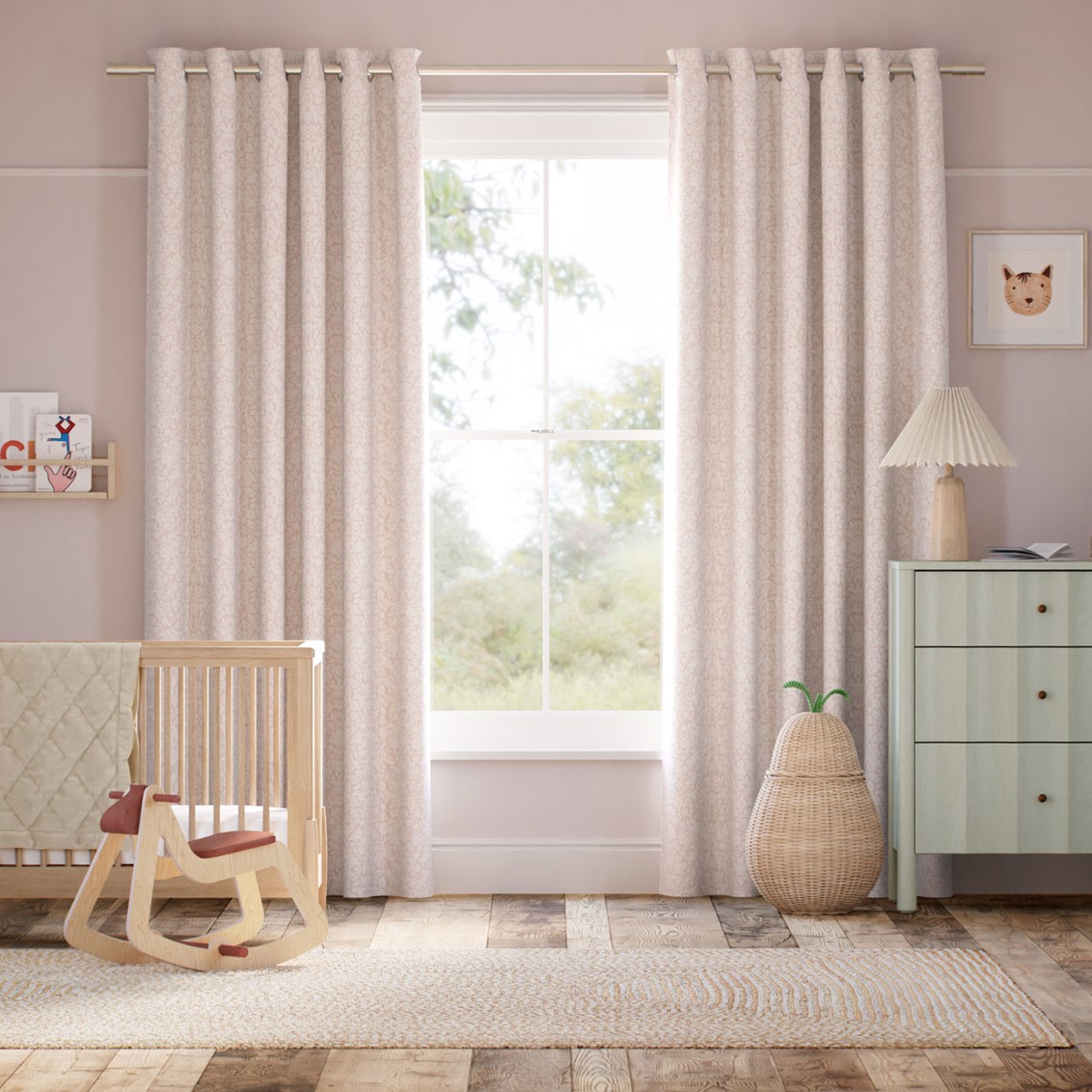 Eleni Blush Curtains