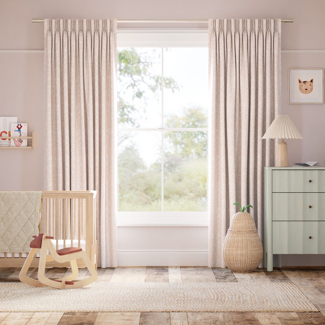 Eleni Blush Curtains