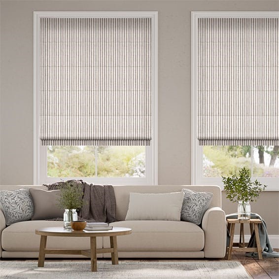 Ella Stripe Cappuccino  Roman Blind