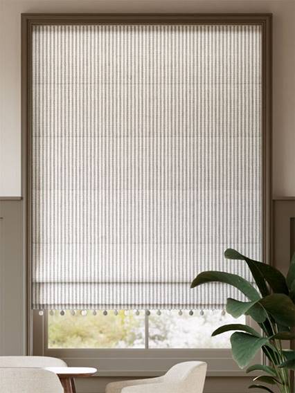 Ella Stripe Cappuccino & Pebble Roman Blind thumbnail image