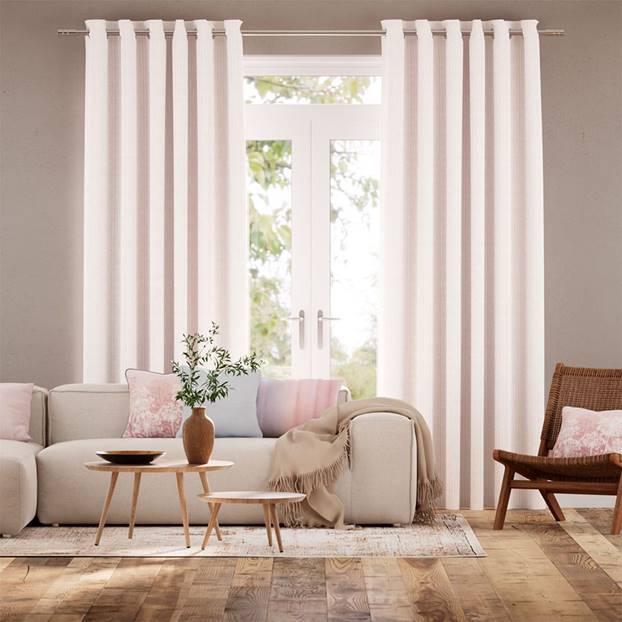 Ella Stripe Confetti Pink Curtains thumbnail image