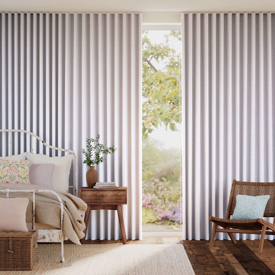 Ella Stripe Lavender  Curtains