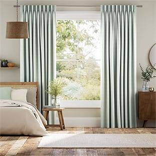 Ella Stripe Mint Curtains thumbnail image