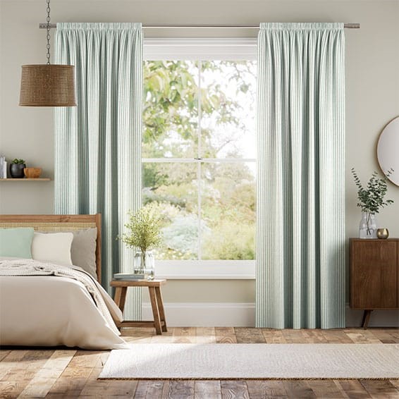 Ella Stripe Mint Curtains