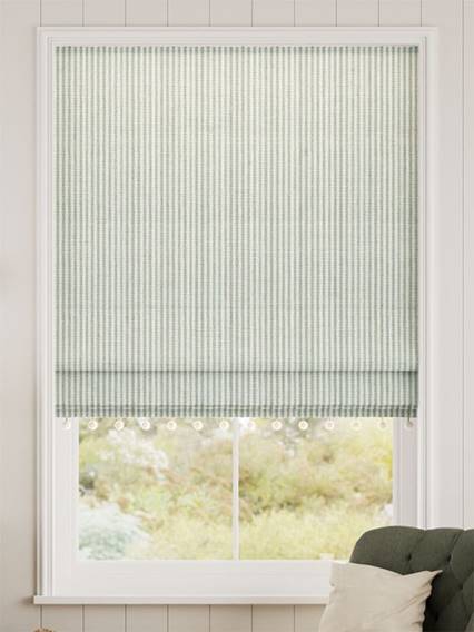 Ella Stripe Mint & Chalk Roman Blind thumbnail image