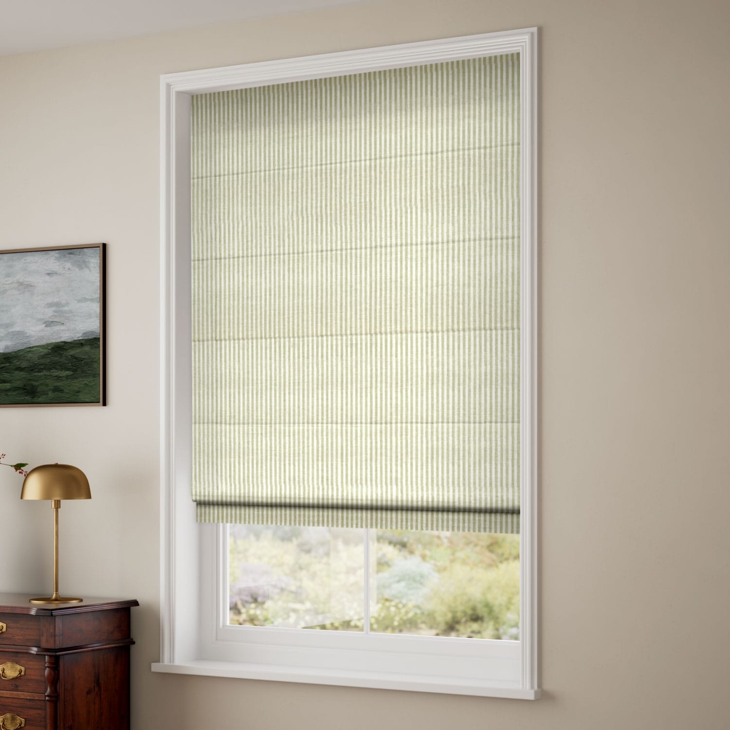 Ella Stripe Pistachio Roman Blind