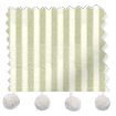 Ella Stripe Pistachio & Chalk Roman Blind swatch image