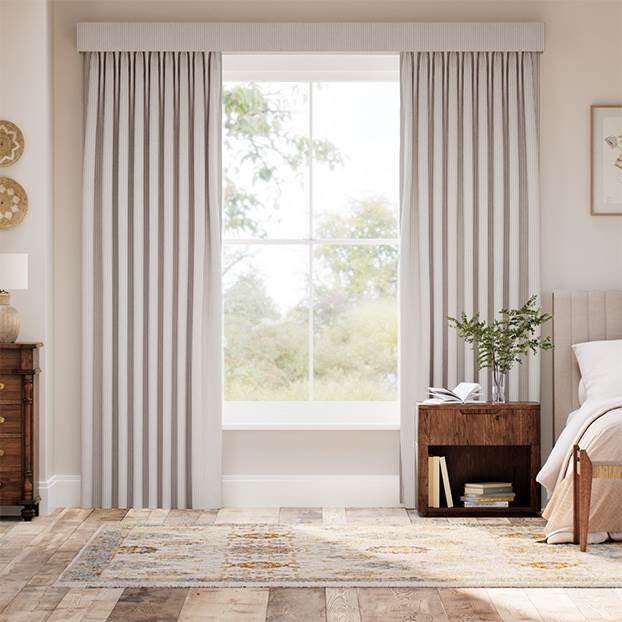 Complete Blackout Ella Stripe Cappuccino Total Blockout Curtain thumbnail image