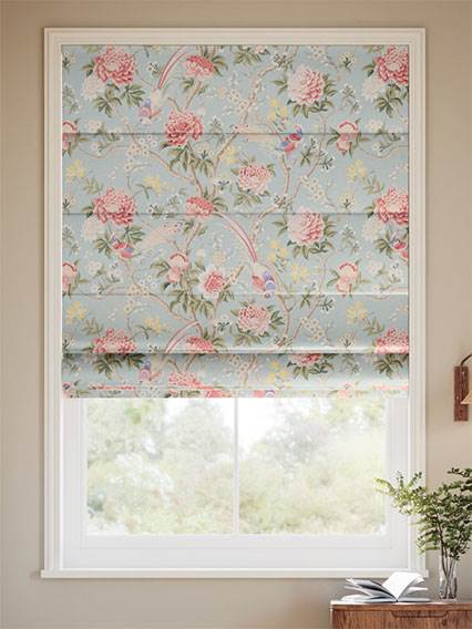 Elysian Paradise Faux Silk Coral Blush Roman Blind thumbnail image