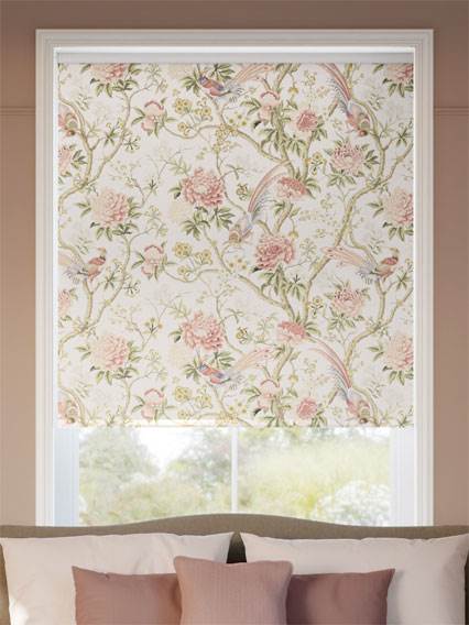 Elysian Paradise Faux Silk Ivory Rose Roller Blind thumbnail image