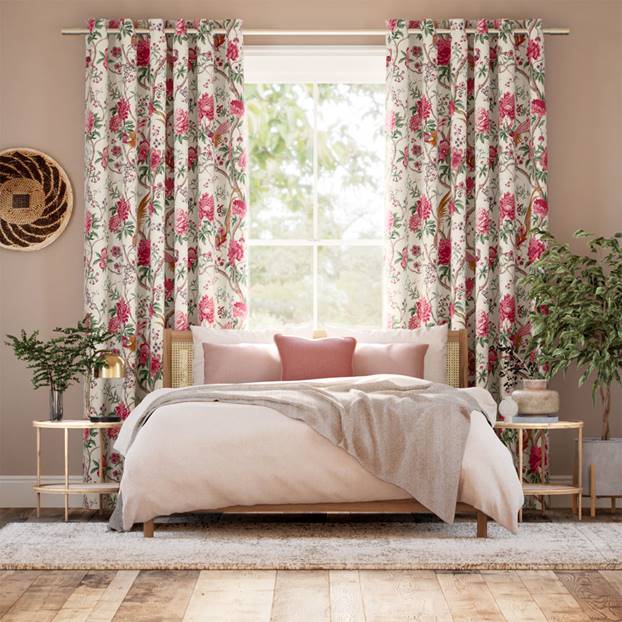 Elysian Paradise Fuchsia Curtains thumbnail image