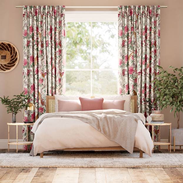 Elysian Paradise Fuchsia Curtains thumbnail image