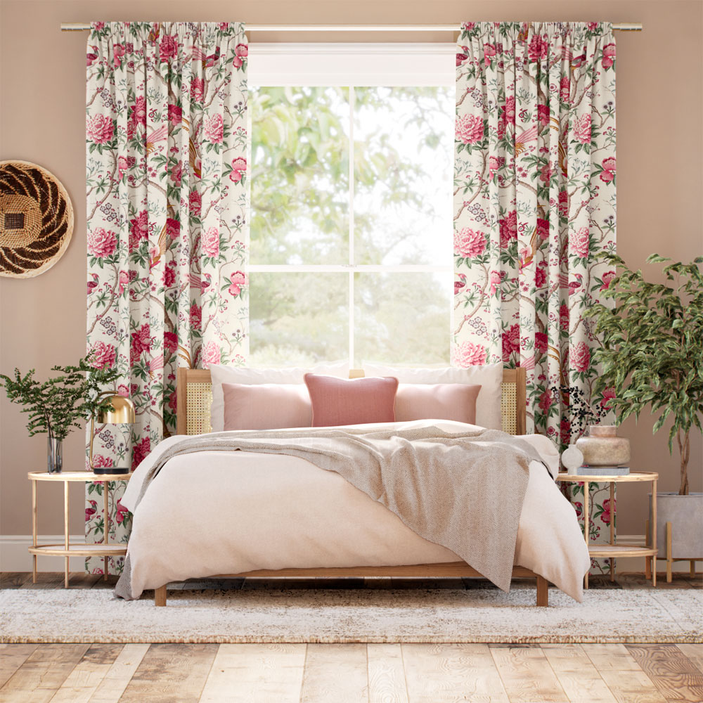 Elysian Paradise Fuchsia Curtains thumbnail image