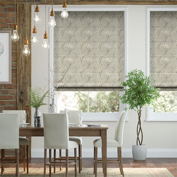 Emilia Embroidered Sand Roman Blind