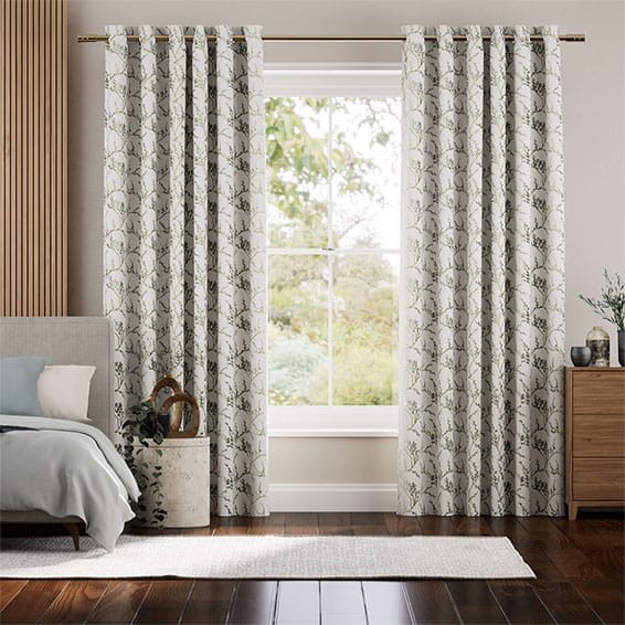 Emilia Embroidered Sky Curtains