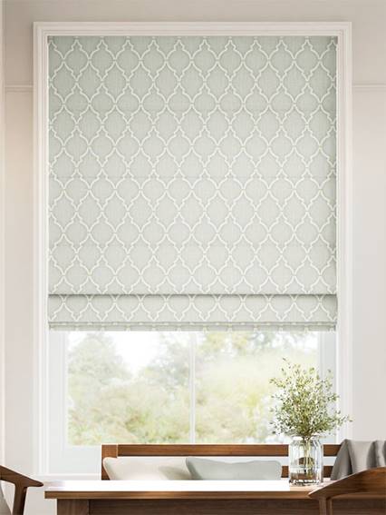 Empire Trellis Rain Mist Roman Blind thumbnail image