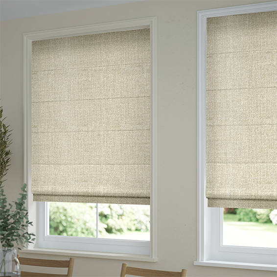 Encanto Shimmering Gold Roman Blind