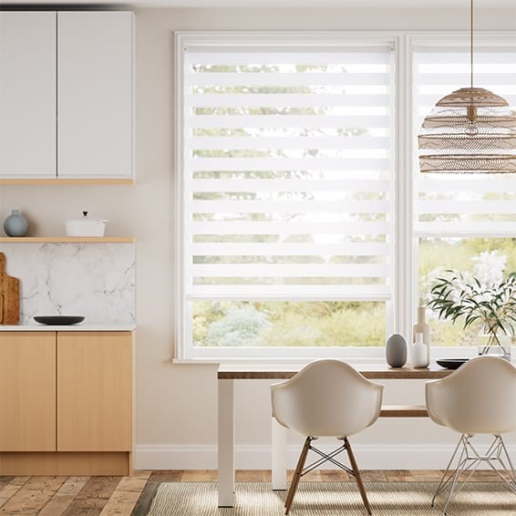 Electric Enjoy Luxe White Roller Blind