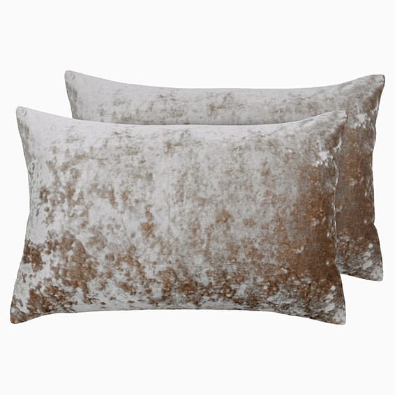 Essentials Crushed Velvet Oyster Cushion