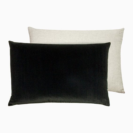 Essentials Velvet Linen Black  Cushion