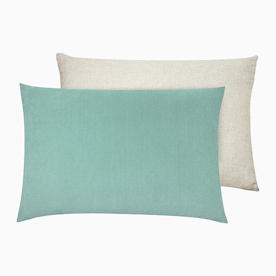 Essentials Velvet Linen Mist Blue Cushion