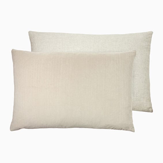 Essentials Velvet Linen Natural Cushion