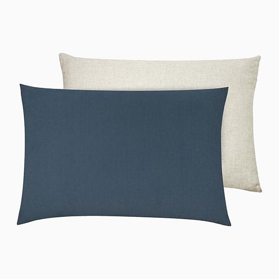 Essentials Velvet Linen Slate Blue Cushion