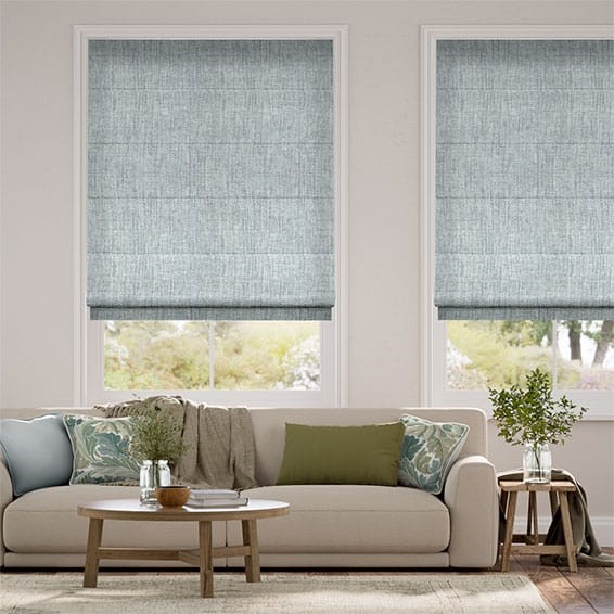 Eternity Linen Blue Mist Roman Blind