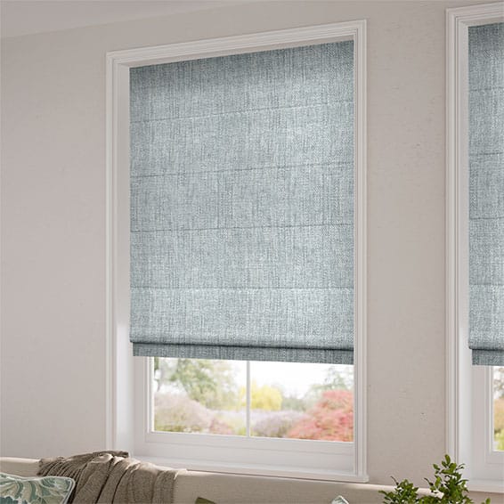 Eternity Linen Blue Mist Roman Blind