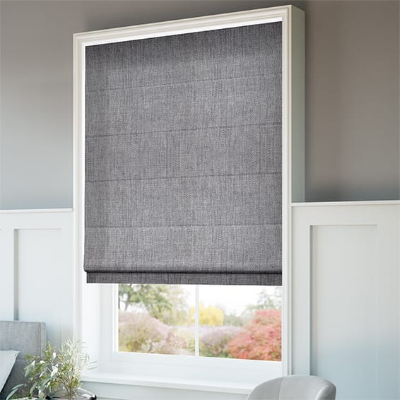 Eternity Linen Cinder Roman Blind | Blinds 2go™