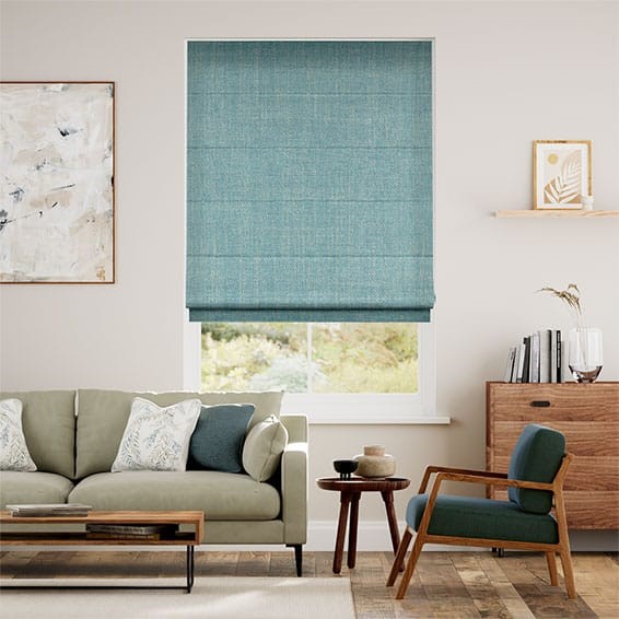 Eternity Linen Teal Roman Blind