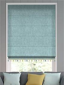 Eternity Linen Teal & Spring Roman Blind thumbnail image