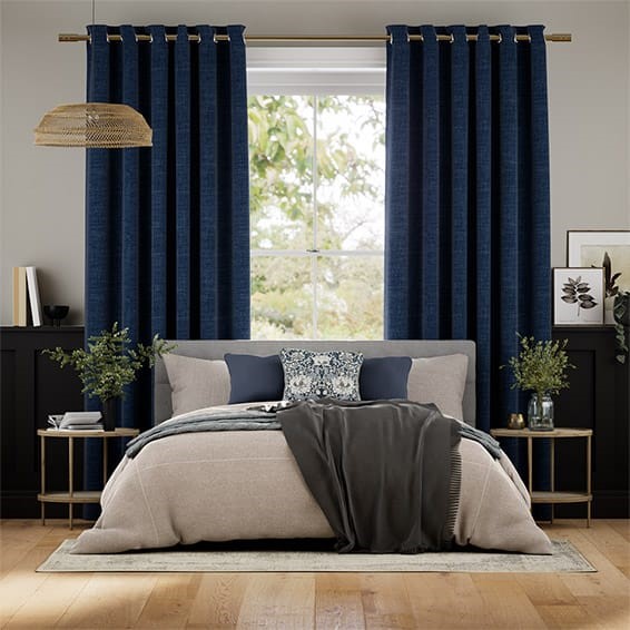 Eternity Linen Twilight Blue  Curtains