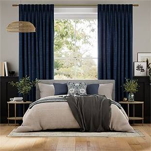 Eternity Linen Twilight Blue Curtains thumbnail image