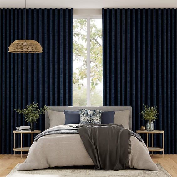 Eternity Linen Twilight Blue  Curtains