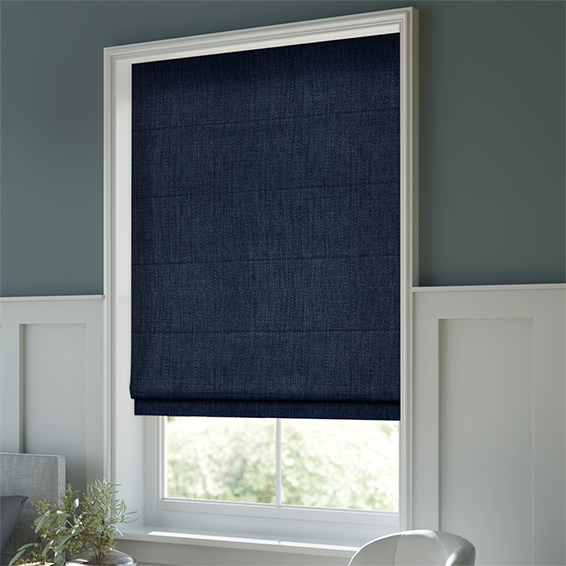 Eternity Linen Twilight Blue Roman Blind