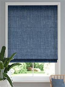 Eternity Linen Whale Blue Roman Blind thumbnail image