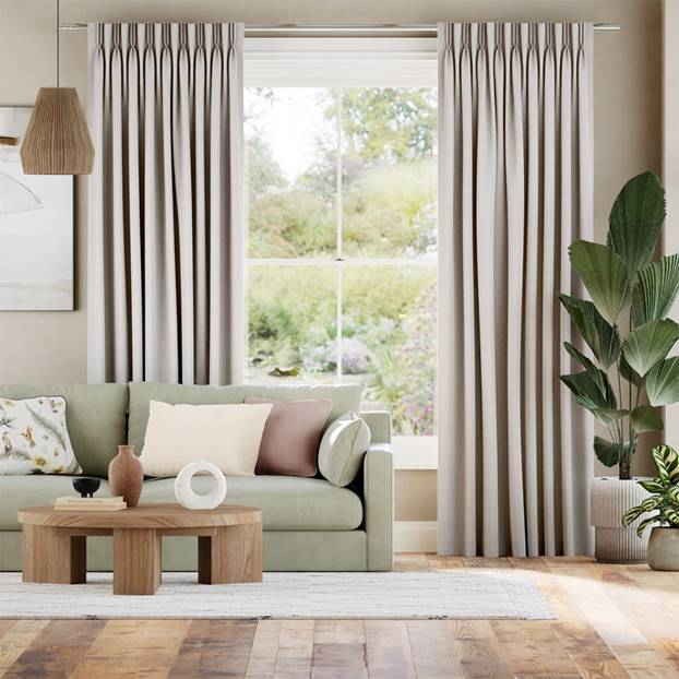 Etoile Warm Grey Curtains thumbnail image