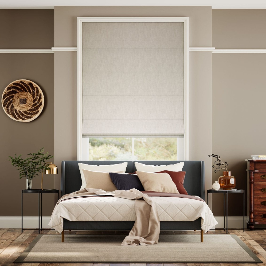 Etoile Warm Grey Roman Blind