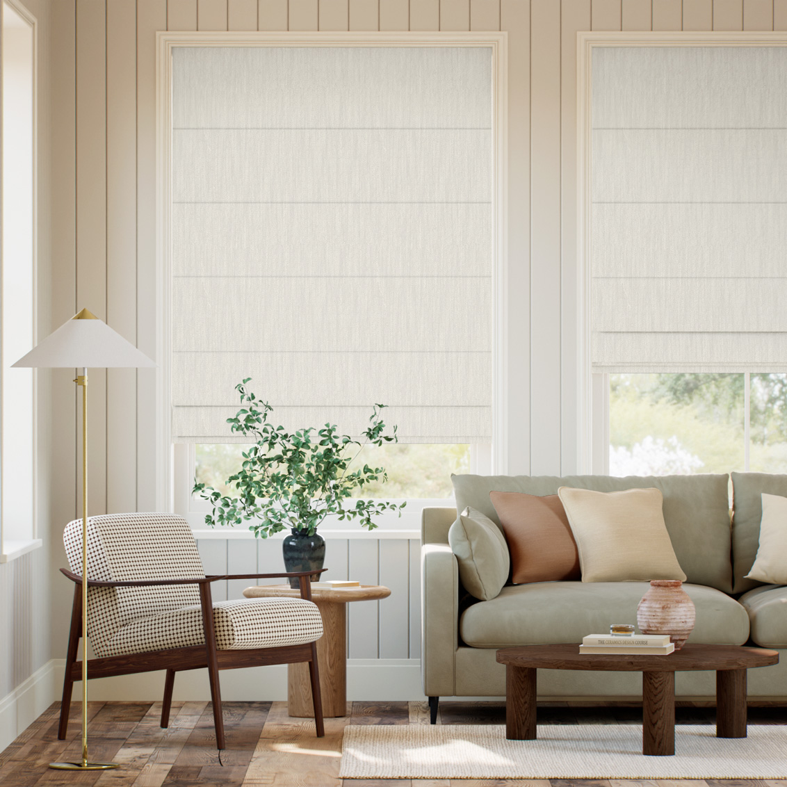 Everly Ecru Roman Blind