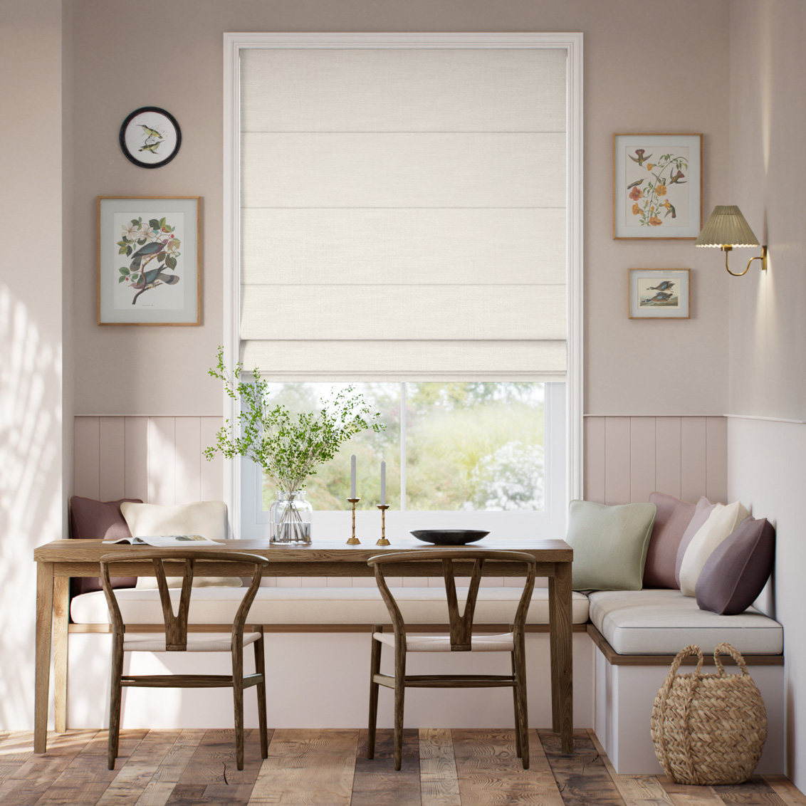 Everly Parchment Roman Blind