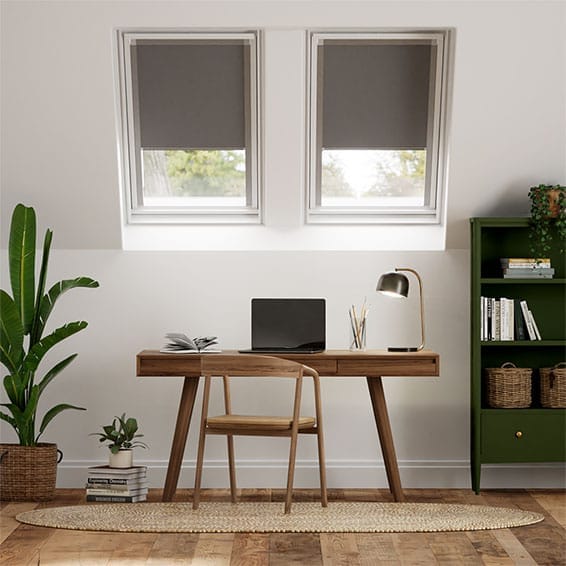 Expressions Anchor Grey Blackout Blind for VELUX ® Windows
