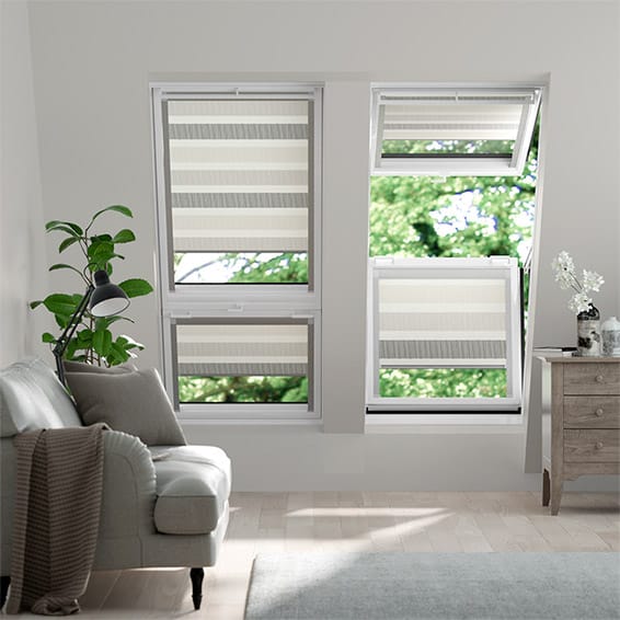 Expressions Cardigan Stripe Stone Blackout Blind for VELUX® Windows