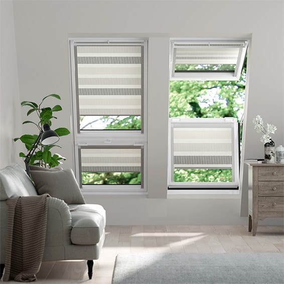 Expressions Cardigan Stripe Stone Blackout Blind for VELUX® Windows