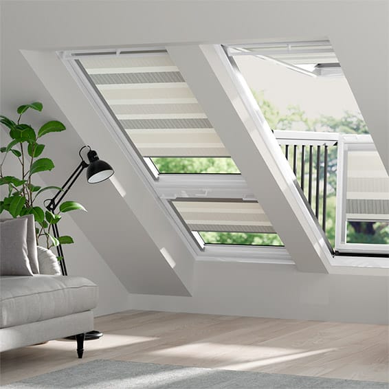 Expressions Cardigan Stripe Stone for VELUX® Windows | Blinds 2go™